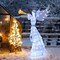 Costway 5 ft Christmas Angel Outdoor Pre-Lit Angel with Trumpet Halo Wings & 100 LED Lights